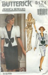 5174 BUTTERICK LINED SS-LS BUTTON TOP, SKIRT PATTERN 12-16